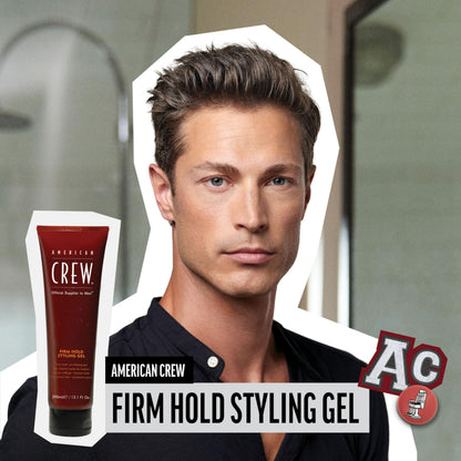 American Crew Men's Hair Gel – Firm Hold, High Shine, 33.8 oz