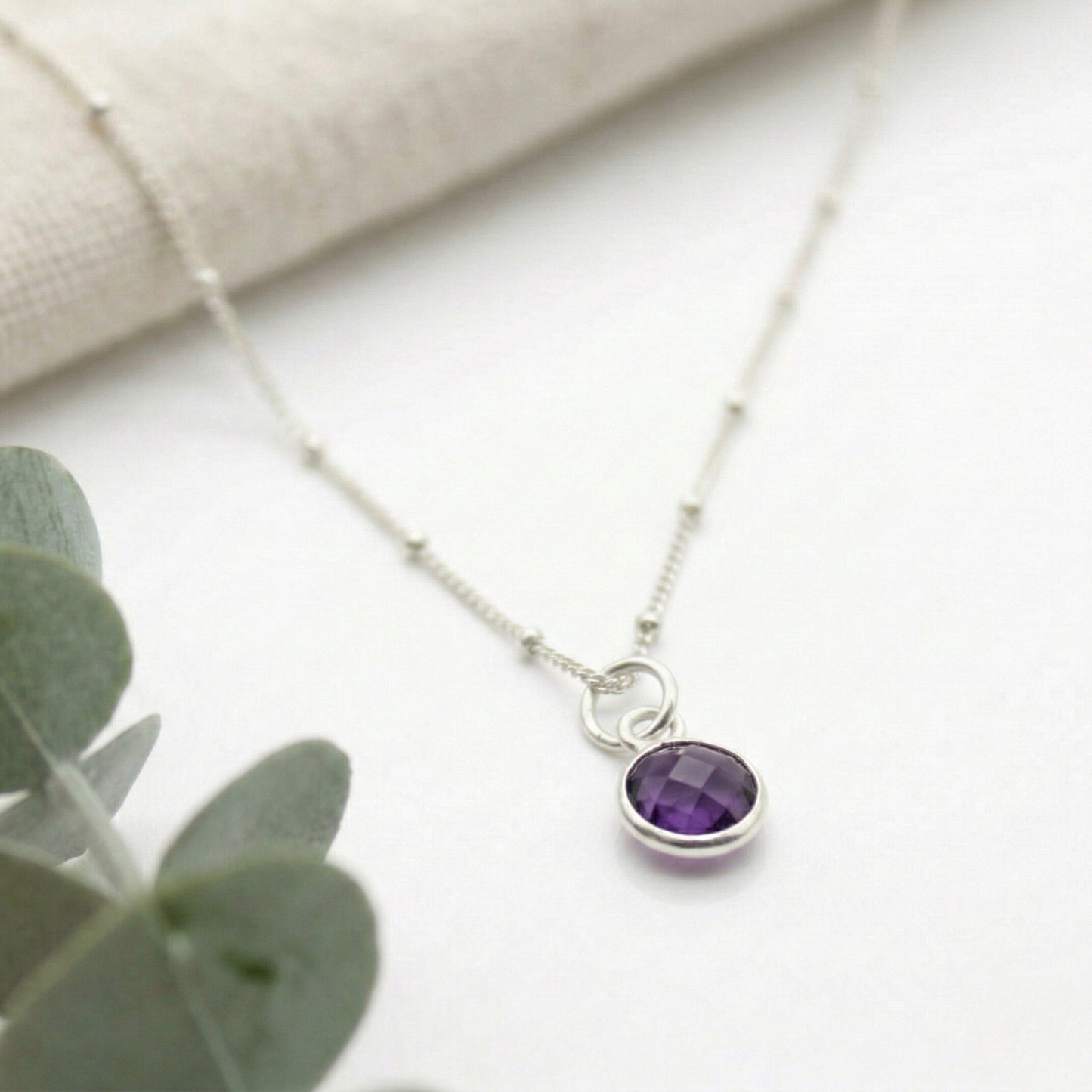 Amethyst February Birthstone Necklace