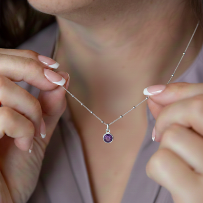 Amethyst February Birthstone Necklace