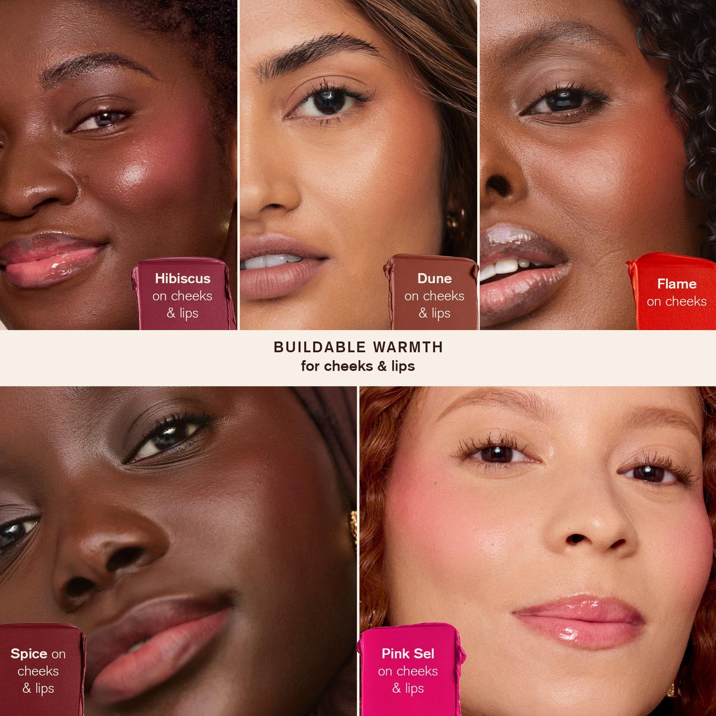 Ami Colé Desert Date Cream Multistick (Pink Sel) – Lip & Cheek Color, Vegan, Cruelty-Free
