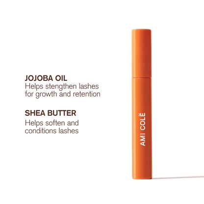 AMI COLÉ Lash-Amplifying Mascara (Rich Black), 0.30 oz – Buildable, No-Clump Formula