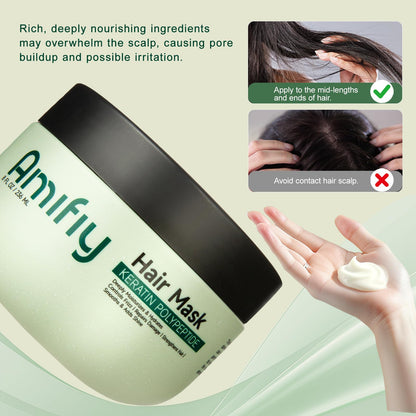 Amifiy Keratin Hair Mask | Deep Conditioning for Dry & Damaged Hair