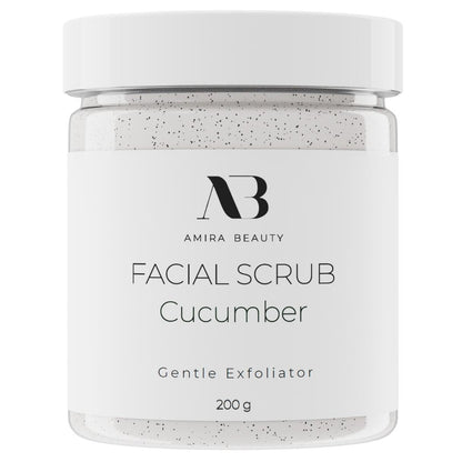 Amira Beauty Cucumber Facial Scrub Exfoliator – Gentle, Hydrating, All Skin Types