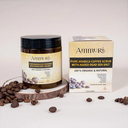 Ammuri Organic Coffee Body Scrub | Dead Sea Salt Exfoliating Polish