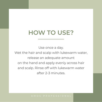 AMOS PROFESSIONAL Korean Green Tea Nourishing Hair Mask 8.45 oz | Deep Conditioning for Moisture