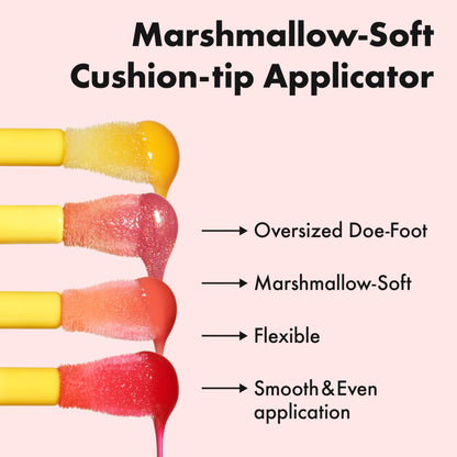 Amuse Seoul Banana Lip Oil (04 Juicy Peach) – Skincare-Infused Hydrating Vegan Lip Oil with Peptide & Rice-Based PDRN