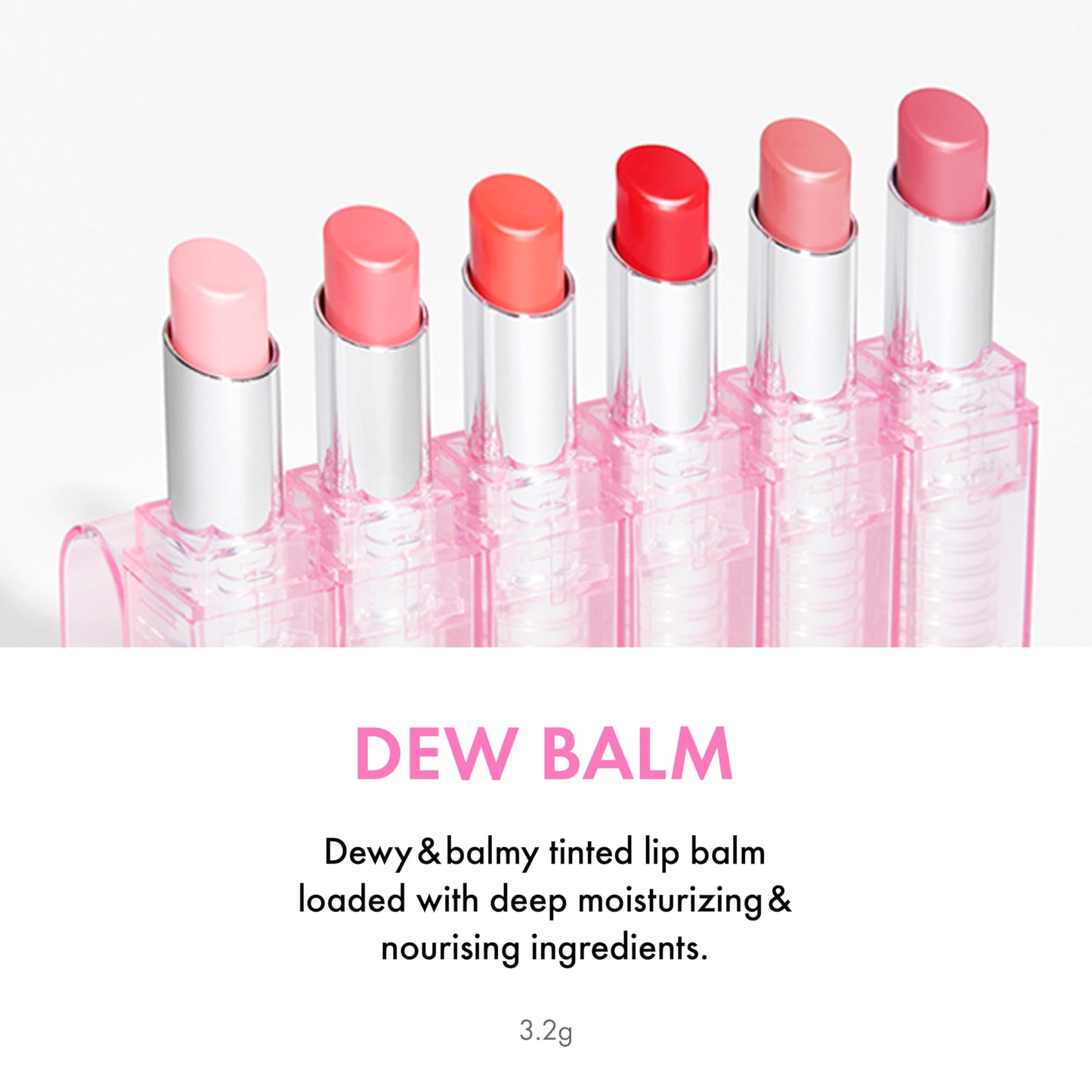 Amuse SEOUL DEW BALM 01 BALLERINA – Sheer Tint Lip Balm with Plant Oils