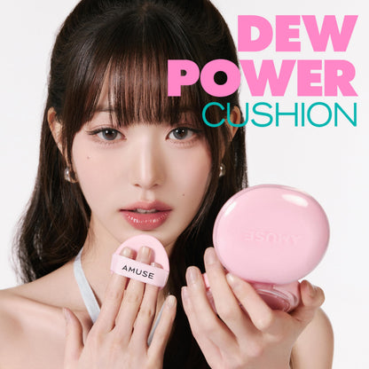 Amuse SEOUL Dew Power Vegan Cushion Foundation (01 PURE) – Dewy Glow, Long-Lasting Coverage, Clean Beauty