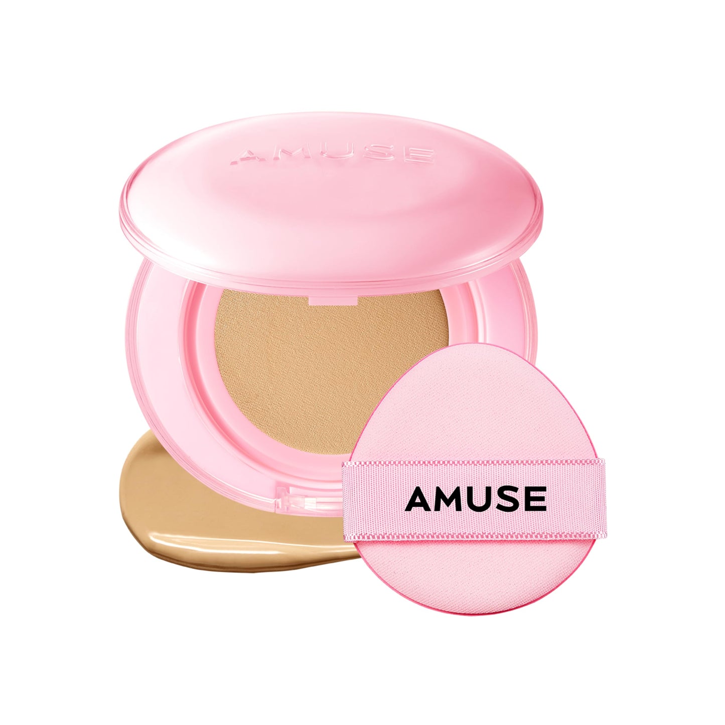 Amuse SEOUL Dew Power Vegan Cushion Foundation (03 Honey) | Dewy Glow, Long-Lasting Coverage, Clean Beauty