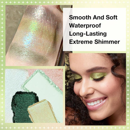 AMY'S DIARY 16-Color Nude & Green Eye Shadow Palette – Long-Wearing, Highly Pigmented, Waterproof