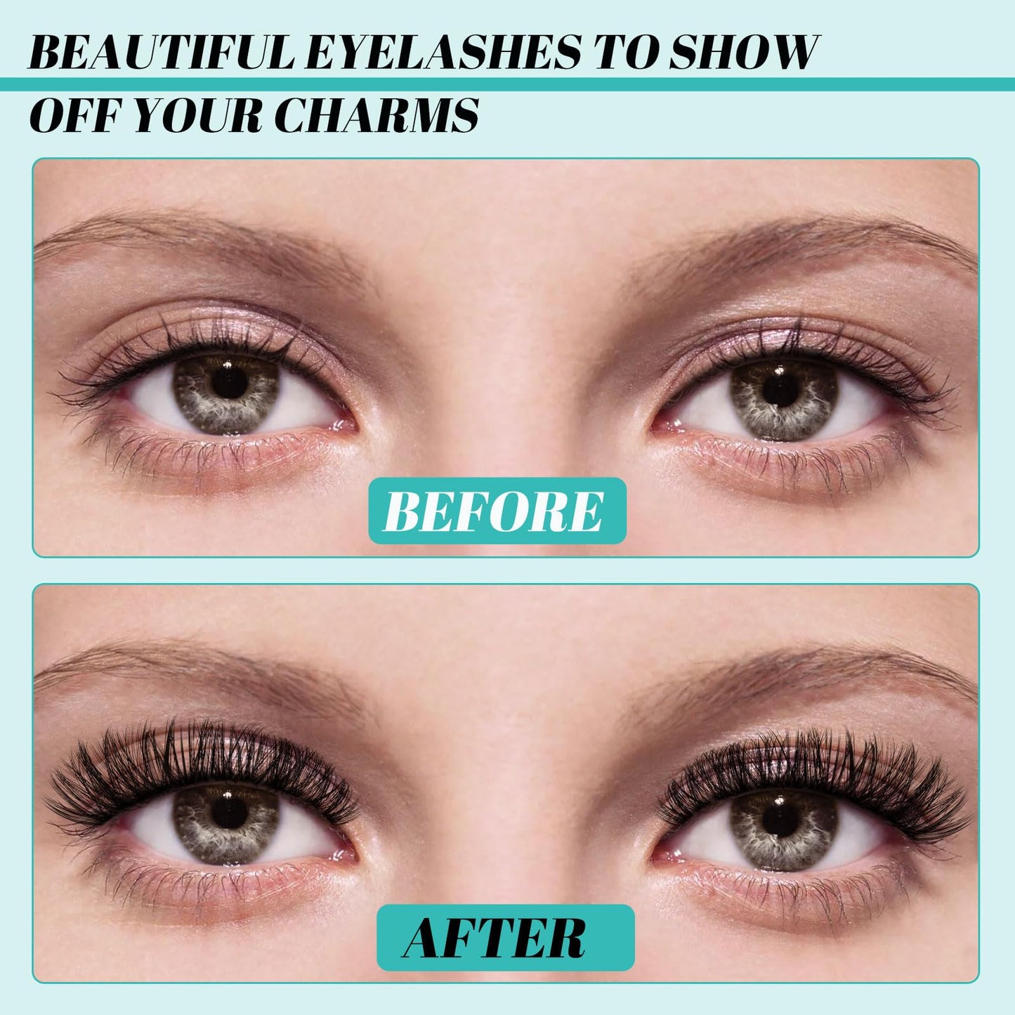 AMZGIRL LASH Lash Extension Kit — 320Pcs DIY Lash Clusters, Bond & Seal, Remover, Applicator (9–16mm, 40D/50D)