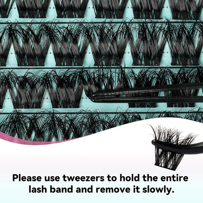 AMZGIRL LASH 3D Lash Extension Kit – 144 Pcs D-Curl Clusters