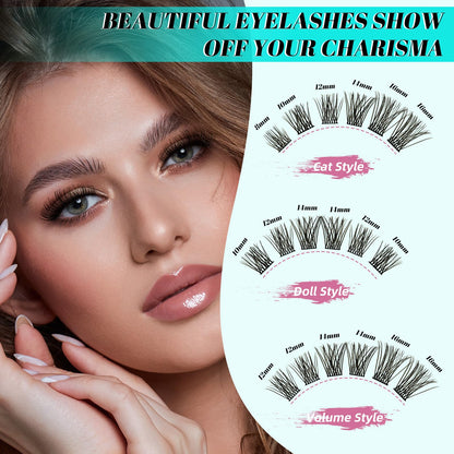 AMZGIRL LASH Daybreak Lash Clusters Kit – DIY Lash Extensions at Home with Bond & Seal
