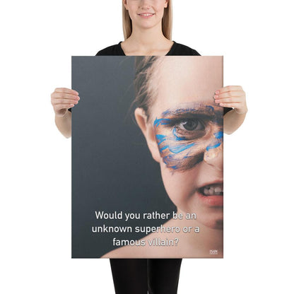 An Unknown Superhero or a Famous Villain - Canvas Print
