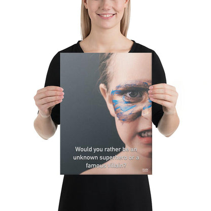 An Unknown Superhero or a Famous Villain - Canvas Print