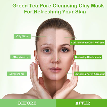 ANAI RUI Green Tea Mask – Pore-Minimizing Hydrating Clay Mask for Deep Cleanse