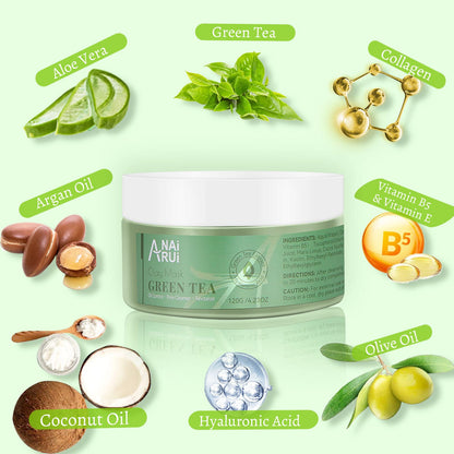ANAI RUI Green Tea Mask – Pore-Minimizing Hydrating Clay Mask for Deep Cleanse