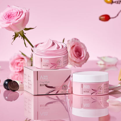 ANAI RUI Rose Facial Mask – Pink Kaolin Clay, Niacinamide & Hyaluronic Acid