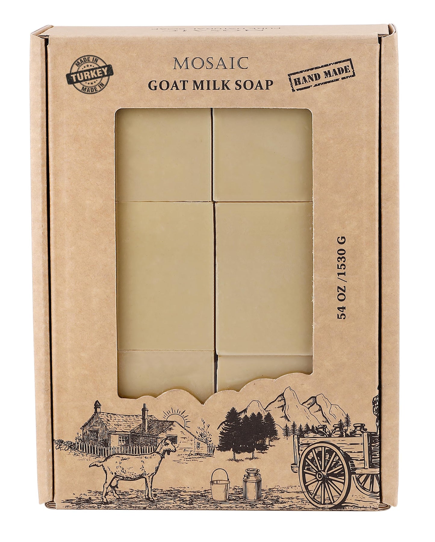 AnatoliaDaphne Natural Goat Milk Soap Bars | Handmade Moisturizing Bar Soap & Body Wash for Sensitive Skin | 12 Pack (4.5 oz Each)
