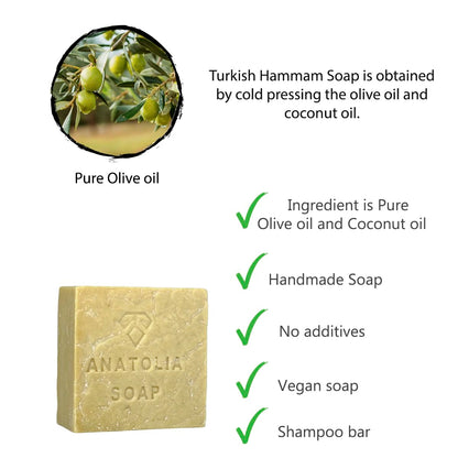 Anatolia Soap Antioch Wild Pistachio Bar – Handmade Olive Oil Castile Body Soap, 5 oz