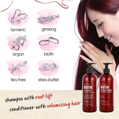 AnatoliaDaphne Biotin Volumizing Shampoo & Conditioner Set for Thinning Hair