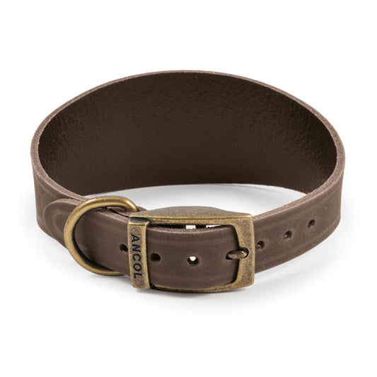 Ancol Heritage Collection Timberwolf Leather Greyhound Collar Sable 34-43cm