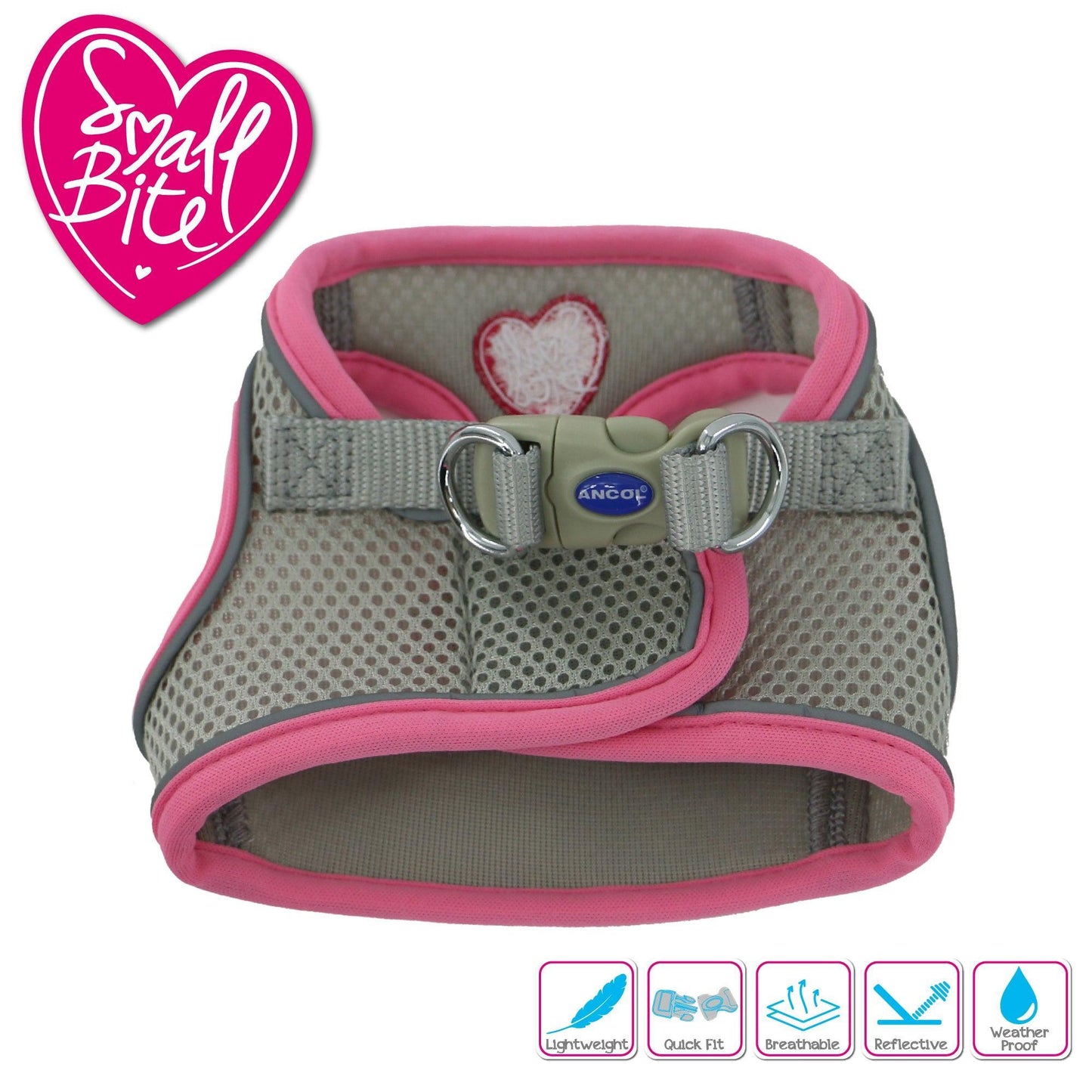 Ancol S Bite Step In Harn Pink 25-30cm