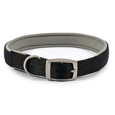 Ancol Viva Padded Buckle Collar Black 45-54cm