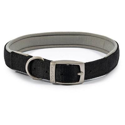 Ancol Viva Padded Buckle Collar Black 50-59cm
