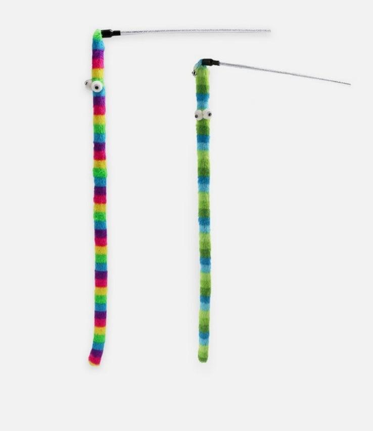 Ancol Wiggle Worm Cat Dangler Rainbow