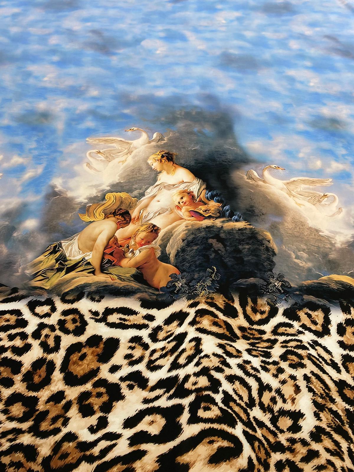 Angel Leopard Print Fabric Sold by Metre
