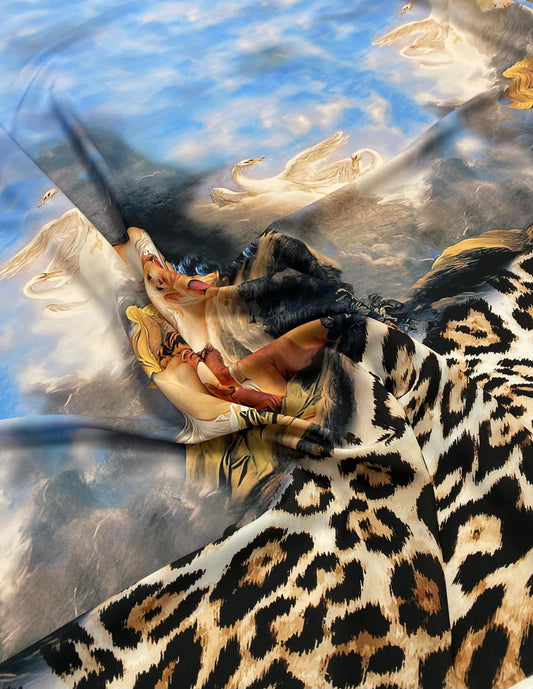 Angel Leopard Print Fabric Sold by Metre