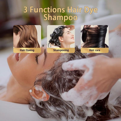 AngeRose Hair Dye Shampoo 3-in-1 Chestnut Brown 400 ml