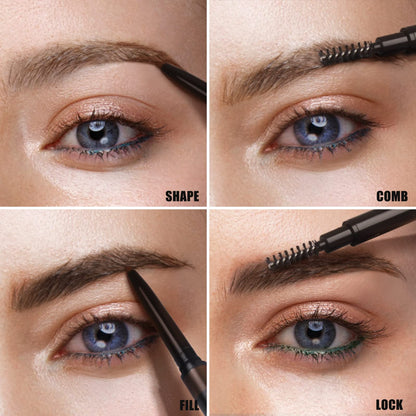 Anglicolor Eyebrow Pencil Ultrafine Tip – Waterproof, Dual-Sided with Brush (2-Pack, 2PC104)