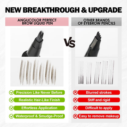 Anglicolor Microblading Eyebrow Pen – Quick, Natural, Long-Lasting Brows (Caramel Blonde 01)