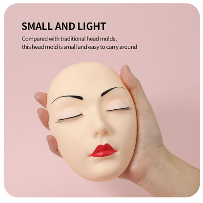 ANNAFRIS Lash Mannequin Head with Removable Eyelids – Lash Extension Training Practice Head (White)