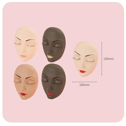 ANNAFRIS Lash Mannequin Head with Removable Eyelids – Lash Extension Training Practice Head (White)