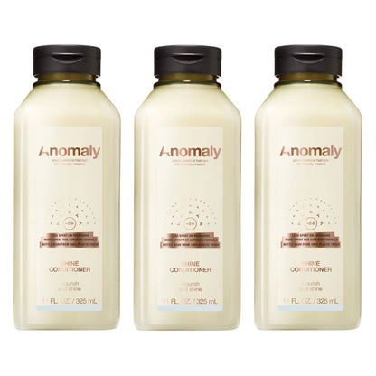 Anomaly Shine Deep Conditioner Detangler with Jojoba Oil & Murumuru Butter | Anti-Frizz | Sulfate & Paraben Free | Ocean-Plastic Packaging (11 oz x 3)
