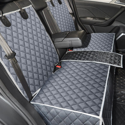 ANOSOSPECIAL Grey Dog Car Seat Cover X-Large — Waterproof, Non-Stick Fur, Universal Fit