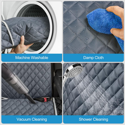 ANOSOSPECIAL Grey Dog Car Seat Cover X-Large — Waterproof, Non-Stick Fur, Universal Fit
