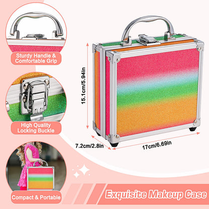 Anpro All-In-One Makeup Carry Case with Pro Teen Makeup Set – Complete Starter Cosmetics Kit