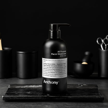 Anthony All-Purpose Facial Moisturizer – Lightweight Men’s Hydrating Lotion, Non-Comedogenic, Anti-Aging – 16 Fl Oz