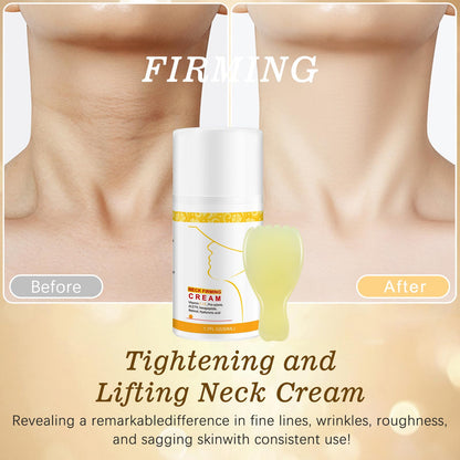 ANTIVP Neck Cream for Tightening & Firming - Gua Sha Kit with Collagen, Retinol & Hyaluronic Acid