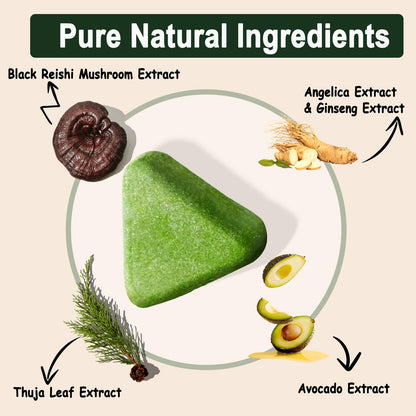 Anweina 2-Pack Nature Triangle Shampoo Bar – Nature Seven Greens, Usman Grass Formula
