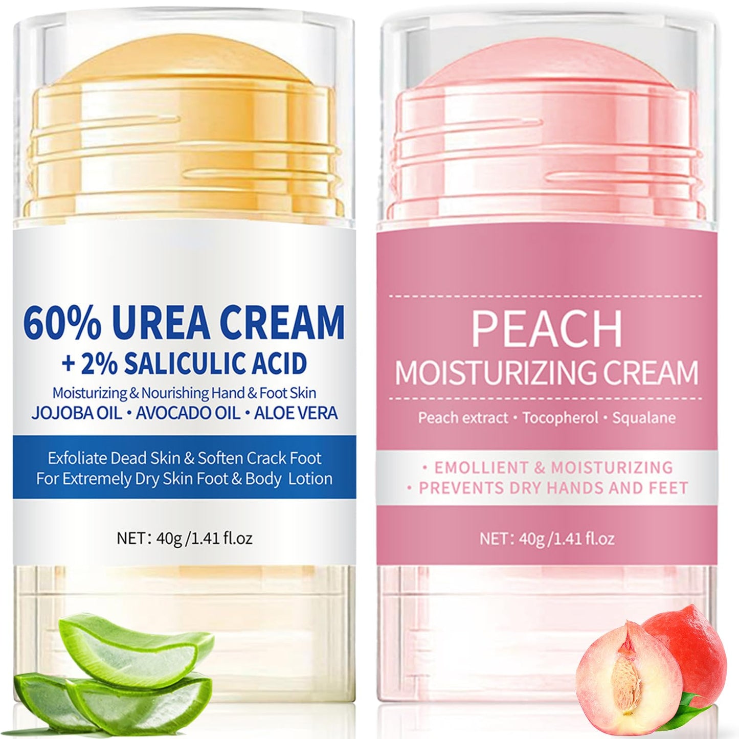 Anweina 2-Pack 60% Urea Foot Cream with 2% Salicylic Acid – Hydrating, Exfoliating, Anti-Cracking
