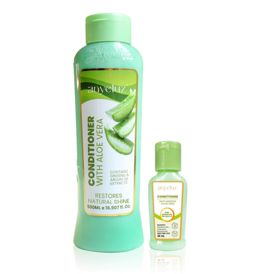 ANYELUZ Aloe Vera Argan Oil Conditioner Duo Pack – Full Size + Travel Bottle
