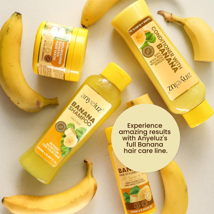 ANYELUZ Banana Conditioner | Deep Conditioning with Olive Oil for Fragile & Damaged Hair