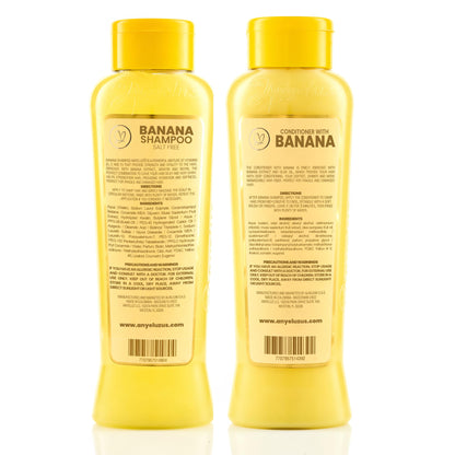 ANYELUZ Banana Hair Care Duo Set – Moisturizing Shampoo & Nourishing Conditioner