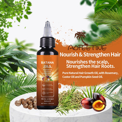 AOFEETINE Batana Oil for Hair Growth – 4-in-1 Deep Nourishment with Rosemary, Castor & Pumpkin Seed