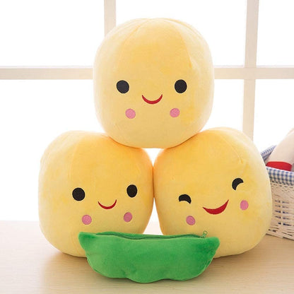 AOQI Giant Peas in a Pod Plush Toy – Soft Pea Pod Pillow (5 Sizes: 25–90 cm)